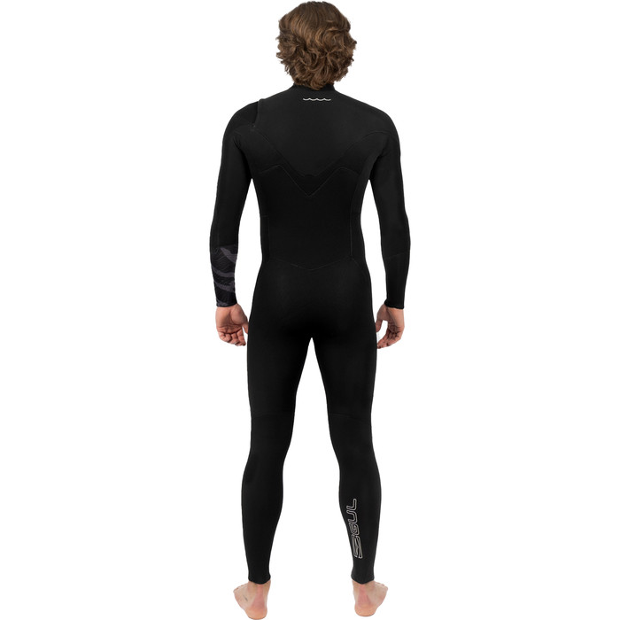 2024 Gul Mens Response FX 3/2mm GBS Chest Zip Wetsuit RE1240-C1 - Black / Contour Camo